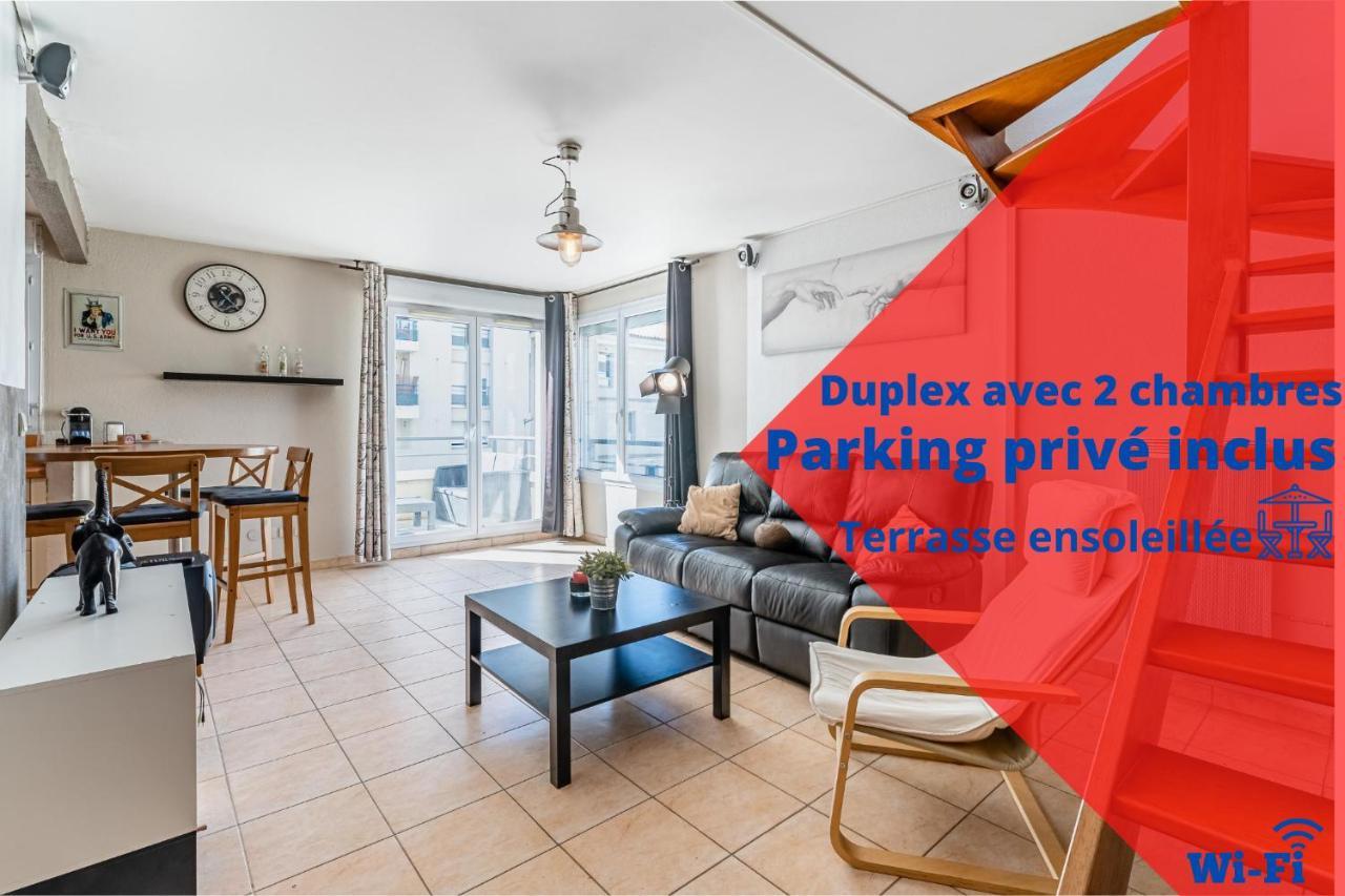 La Joliette; Duplex 2 Chambres, Parking Inclus+ Terrasse+ Ascenseur Marseilles Exterior foto